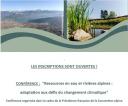 Conférence "Ressources en eau et rivières alpines : adaptation aux défis du changement climatique"